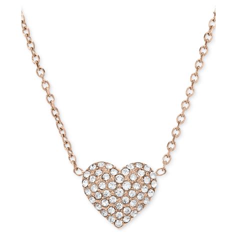 michael kors women's necklaces free shipping|Michael Kors gold heart necklace.